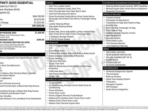 Used 2020 INFINITI QX50 Essential w/ Edition 30 Package FWD image 28