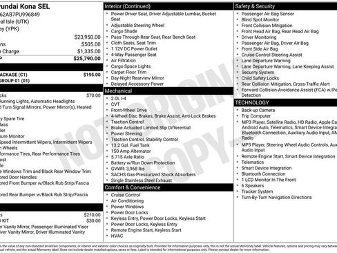 Certified 2023 Hyundai Kona SEL w/ Cargo Package FWD image 32