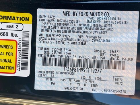 Used 2025 Ford Mustang Coupe w/ Mustang Nite Pony Package RWD image 20