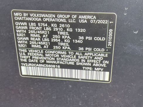 Used 2022 Volkswagen Atlas SE image 17