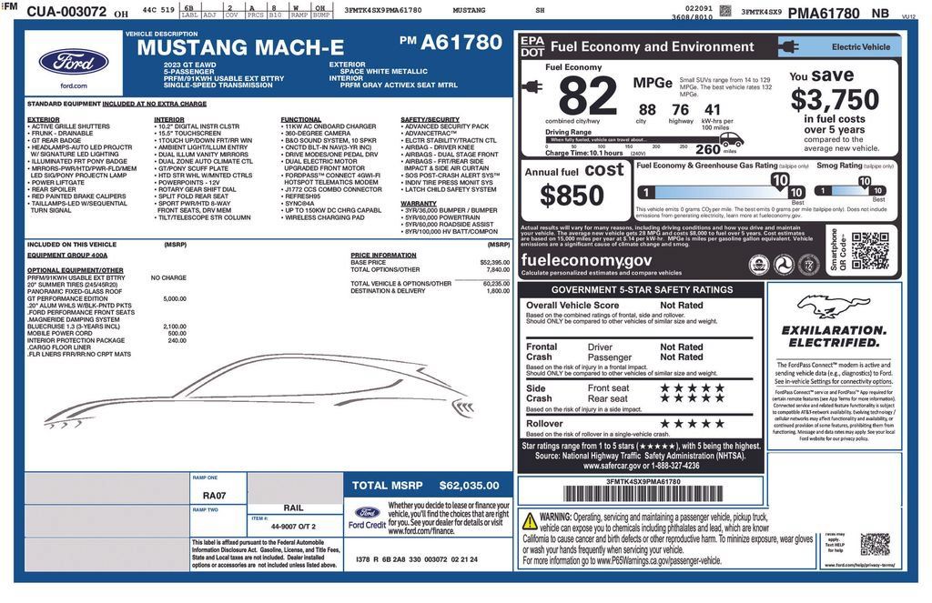 Certified 2023 Ford Mustang Mach-E GT w/ GT Performance Edition AWD/4WD image 6