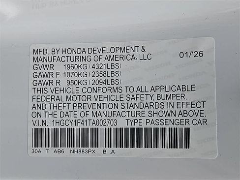 New 2026 Honda Accord SE image 18