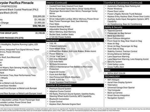 New 2026 Chrysler Pacifica Pinnacle w/ Trailer Tow Group image 21