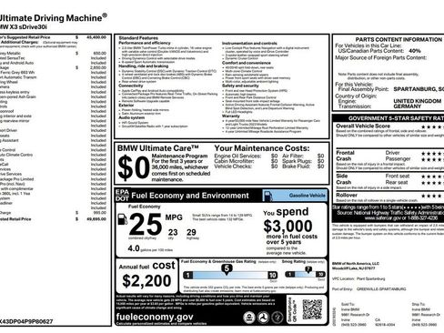 Used 2023 BMW X3 sDrive30i w/ Premium Package image 4