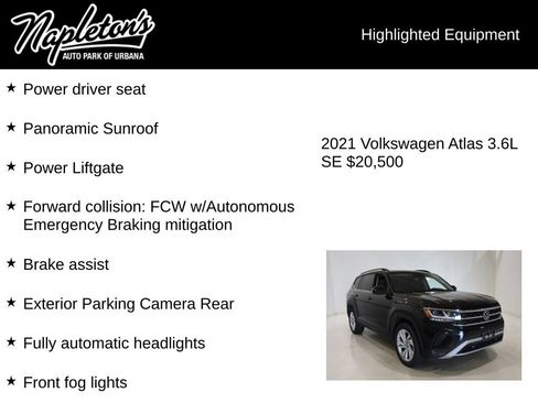 Used 2021 Volkswagen Atlas SE w/ Panoramic Sunroof Package AWD/4WD image 16