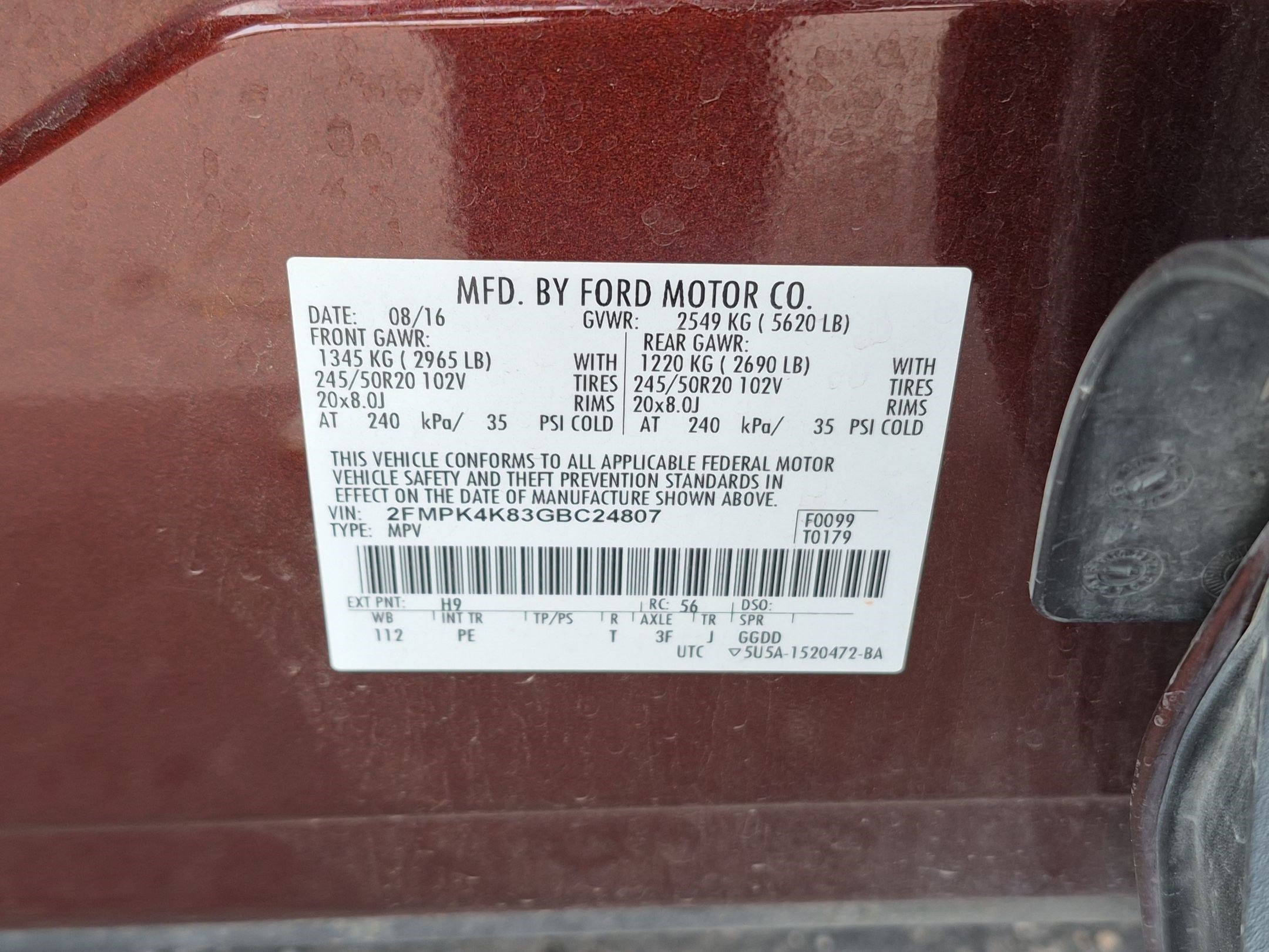 Used 2016 Ford Edge Titanium w/ Equipment Group 302A AWD/4WD image 35
