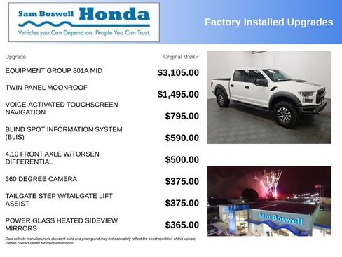 Used 2019 Ford F150 Raptor w/ Equipment Group 801A Mid AWD/4WD image 4