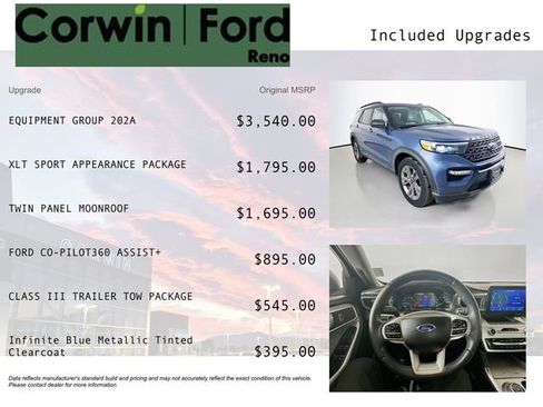 Used 2021 Ford Explorer XLT w/ Equipment Group 202A image 3