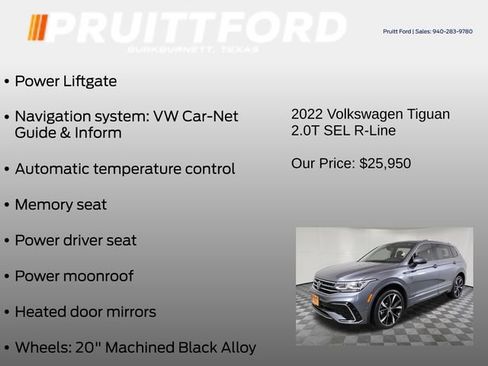 Used 2022 Volkswagen Tiguan SEL R-Line AWD/4WD image 12