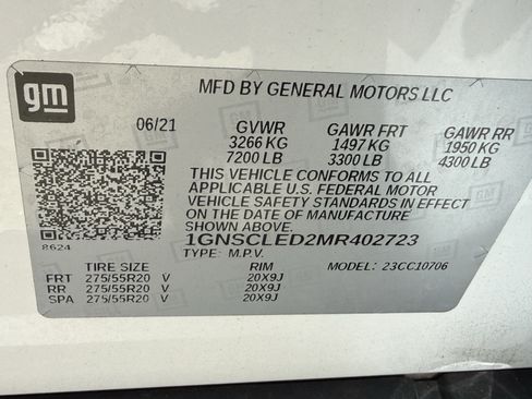 Used 2021 Chevrolet Tahoe 2WD w/ Remote Keyless Entry Package image 34