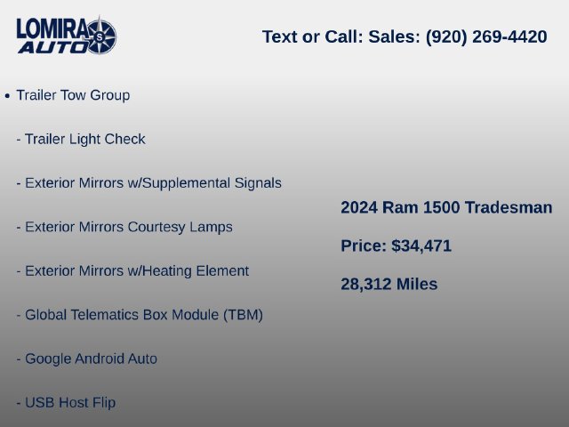 Used 2024 RAM 1500 Tradesman w/ Sport Appearance Package AWD/4WD image 9