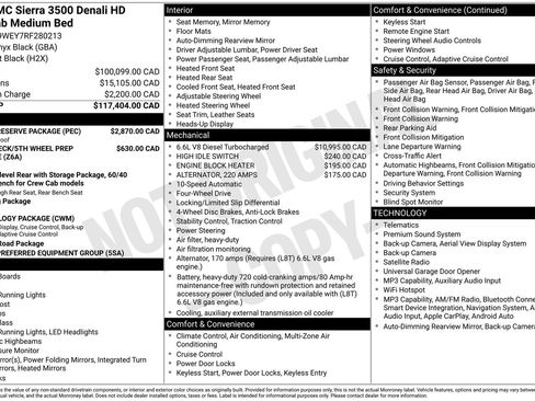 Used 2024 GMC Sierra 3500 Denali w/ Denali Reserve Package AWD/4WD image 3