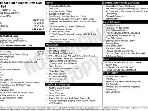 New 2026 Jeep Gladiator Mojave AWD/4WD image 9
