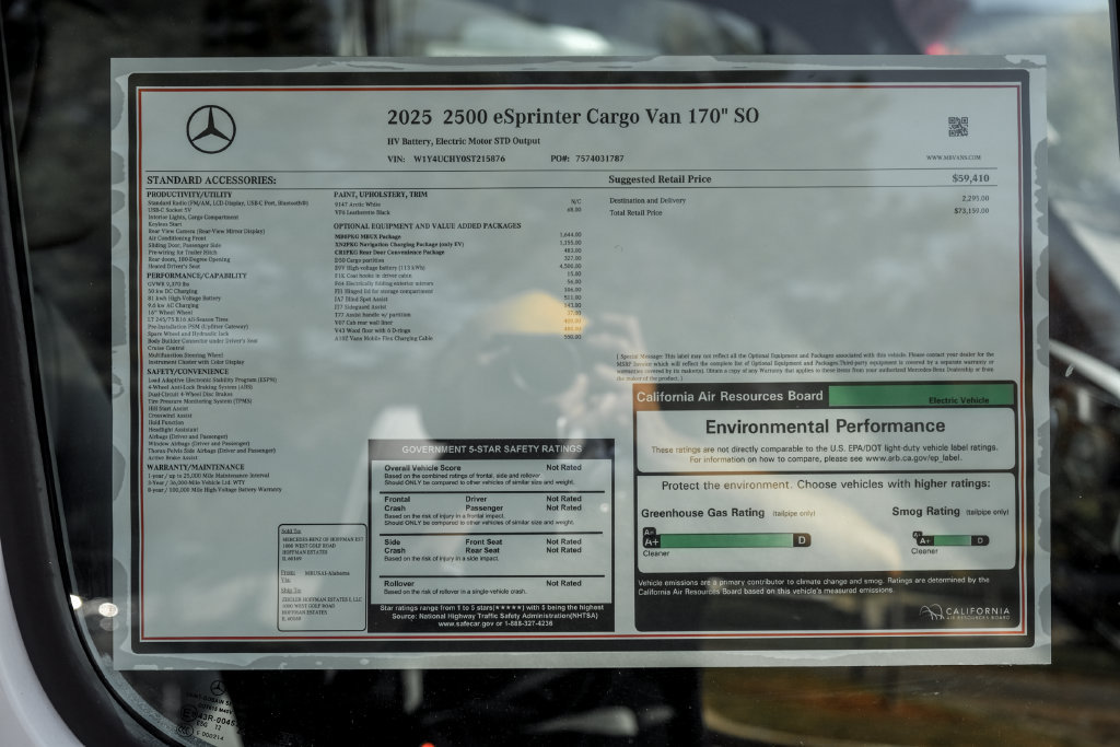 New 2025 Mercedes-Benz eSprinter 170 Cargo image 23