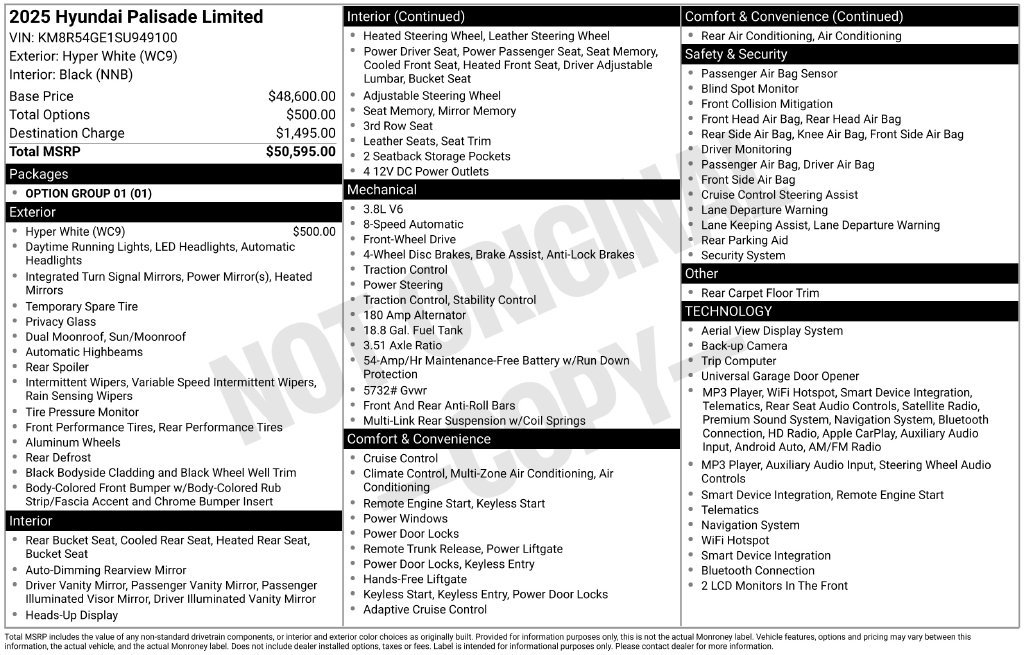Used 2025 Hyundai Palisade Limited FWD image 45