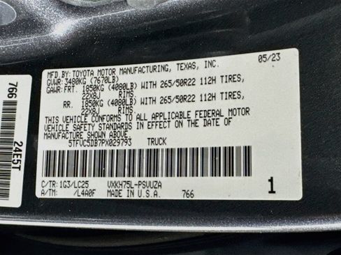 Used 2023 Toyota Tundra Capstone AWD/4WD image 43