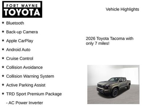 New 2026 Toyota Tacoma TRD Sport AWD/4WD image 7
