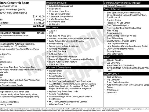 Certified 2024 Subaru Crosstrek 2.5i Sport w/ Crosstrek Mirror Package image 32