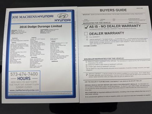 Used 2016 Dodge Durango Limited w/ Nav & Power Liftgate Group image 33