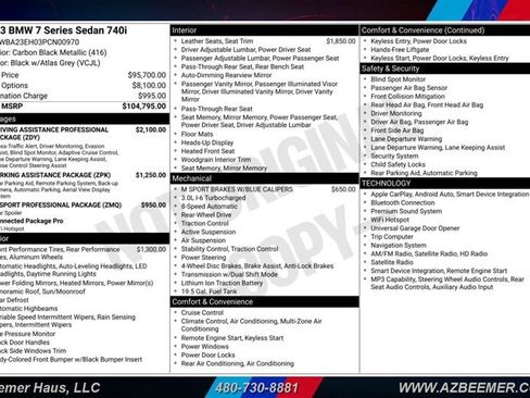 Used 2023 BMW 740i RWD image 3