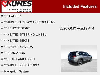 New 2026 GMC Acadia AT4 w/ LPO, Floor Liner Package