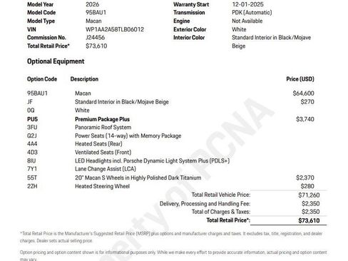 Certified 2026 Porsche Macan AWD/4WD image 6