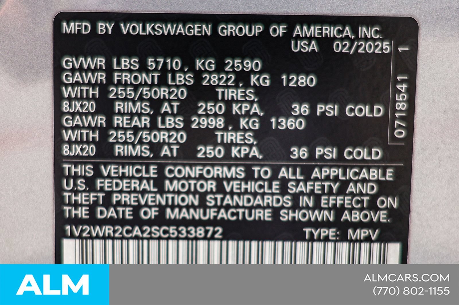 Used 2025 Volkswagen Atlas SE FWD image 47
