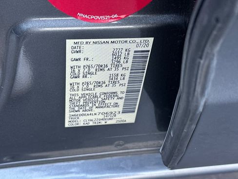 Used 2020 Nissan Frontier SV image 31