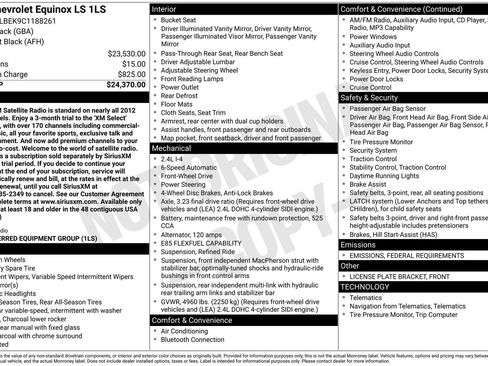 Used 2012 Chevrolet Equinox LS image 2