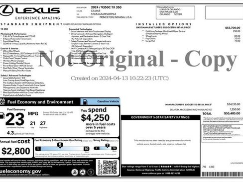 Used 2024 Lexus TX 350 FWD w/ Cold Weather Package image 4