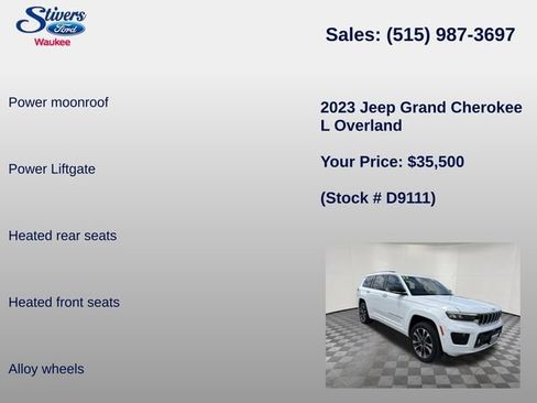 Used 2023 Jeep Grand Cherokee L Overland AWD/4WD image 16