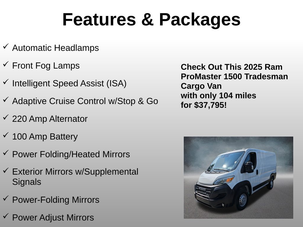 Used 2025 RAM ProMaster 1500 w/ Premium Convenience Group FWD image 14