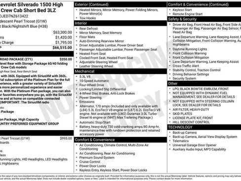 Used 2022 Chevrolet Silverado 1500 High Country w/ Z71 Off-Road Package AWD/4WD image 12