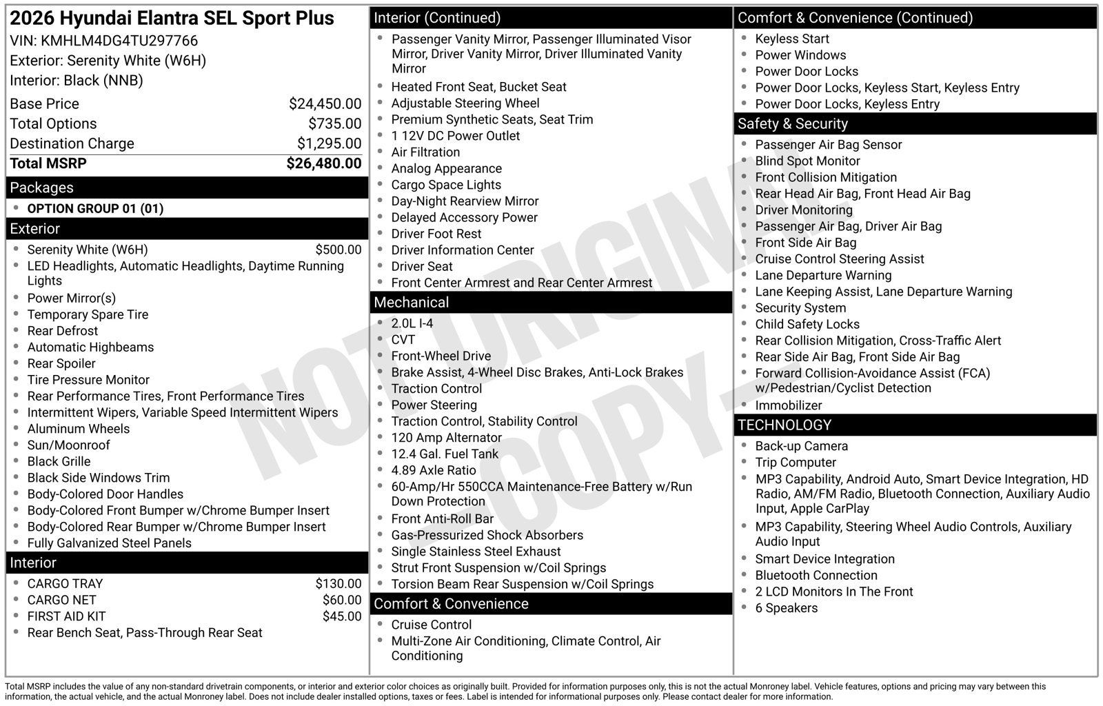 New 2026 Hyundai Elantra SEL Sport FWD image 15