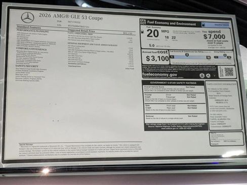 New 2026 Mercedes-Benz GLE 53 AMG 4MATIC Coupe image 19