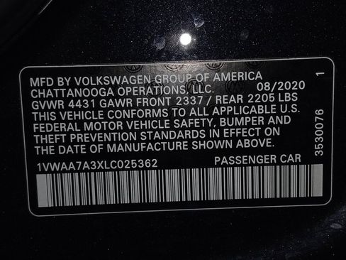 Used 2020 Volkswagen Passat 2.0T S FWD image 33