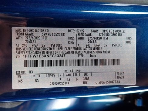 Used 2022 Ford F150 XLT w/ Equipment Group 302A High AWD/4WD image 14