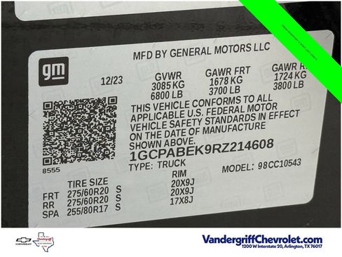 Used 2024 Chevrolet Silverado 1500 Custom RWD image 25
