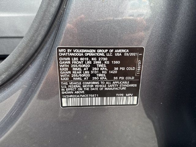 Used 2021 Volkswagen Atlas SE AWD/4WD image 27