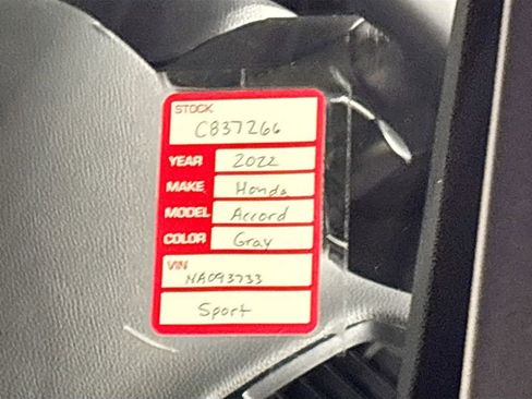 Certified 2022 Honda Accord Sport image 25