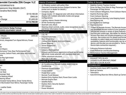 Used 2024 Chevrolet Corvette Z06 RWD image 33