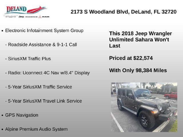 Used 2018 Jeep Wrangler Unlimited Sahara AWD/4WD image 6