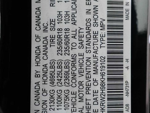 Certified 2019 Honda CR-V Touring image 31