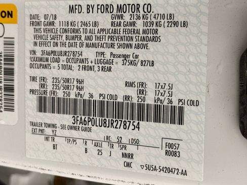 Used 2018 Ford Fusion SE w/ Equipment Group 602A FWD image 40