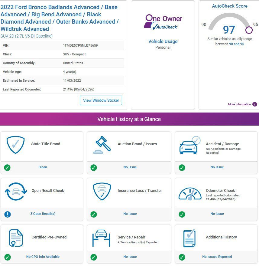Used 2022 Ford Bronco Wildtrak AWD/4WD image 3