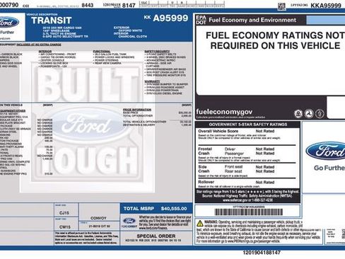 Used 2019 Ford Transit 250 148 Medium Roof w/ Interior Upgrade Package image 2