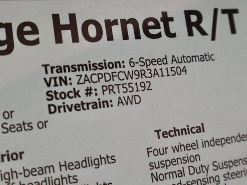 Used 2024 Dodge Hornet R/T w/ R/T Blacktop Package AWD/4WD image 36