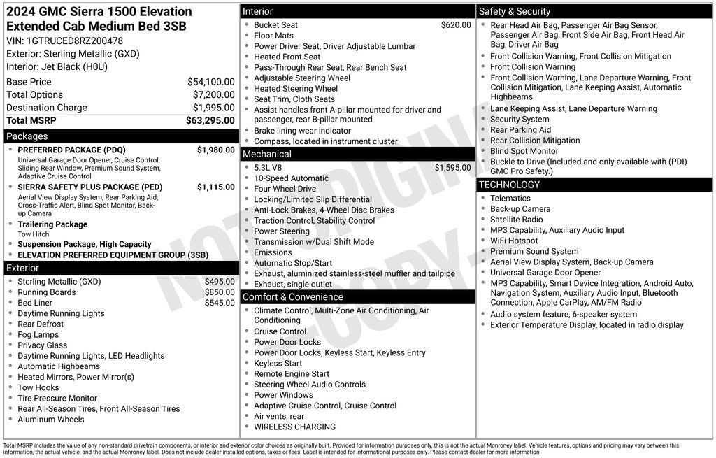 Used 2024 GMC Sierra 1500 Elevation w/ Preferred Package AWD/4WD image 12