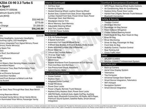 New 2026 MAZDA CX-90 3.3 Turbo S w/ Premium Package image 26