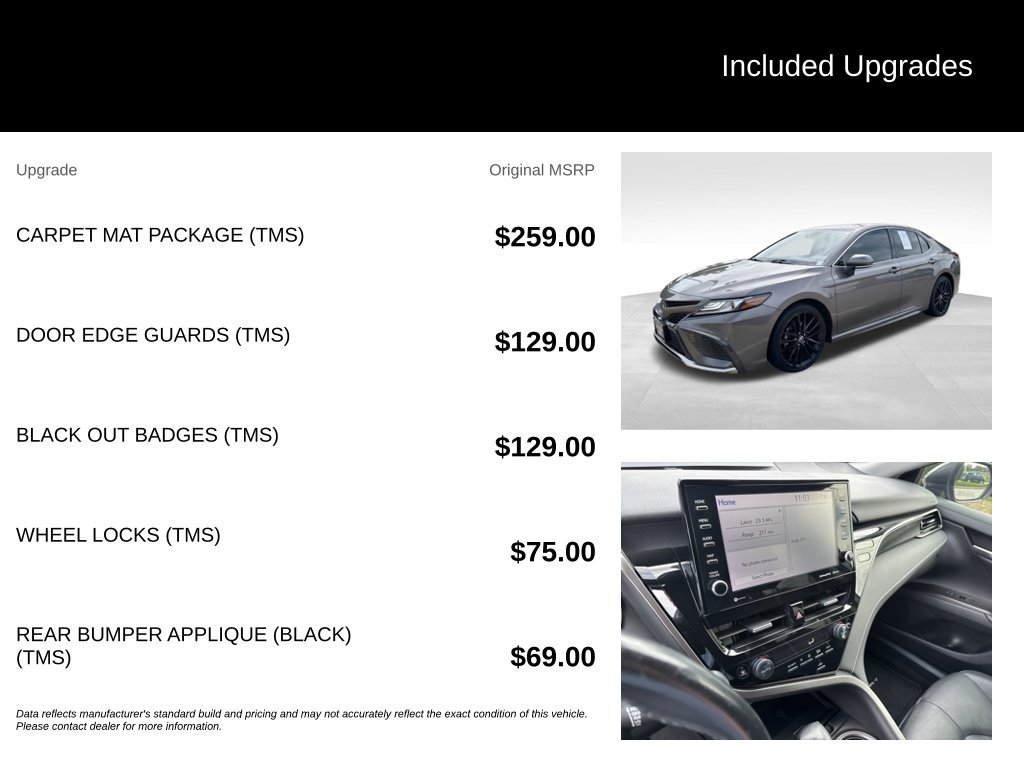 Used 2021 Toyota Camry XSE w/ Carpet Mat Package (TMS) FWD image 7